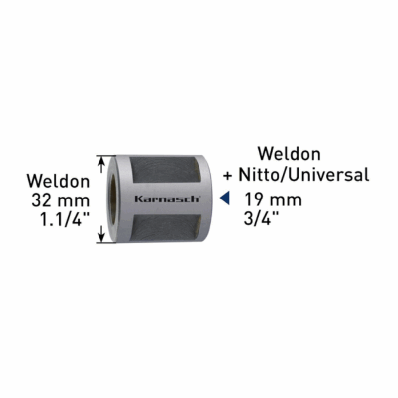 Adapter Weldon 32mm - Weldon + Nitto/Universal 19mm