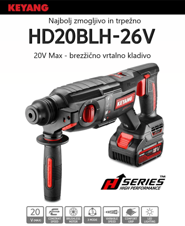 file Akumulatorsko vrtalno kladivo Keyang HD20BLH 26V – 18V 5.0Ah celoten opis 1