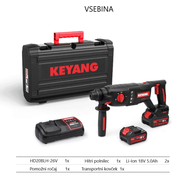 file Akumulatorsko vrtalno kladivo Keyang HD20BLH 26V – 18V 5.0Ah celoten opis 7