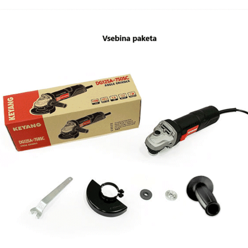 Kotni brusilnik KEYANG DG125A-750SC Ø125mm - 750W - slika 6