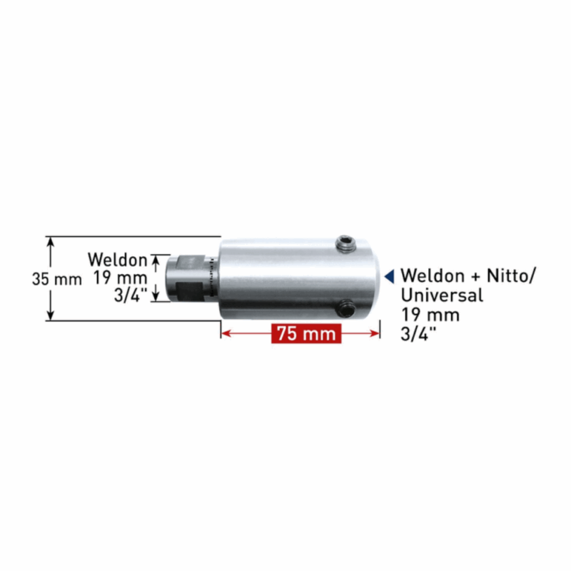 Podajšek 75mm – za Weldon 19mm + Nitto/Universal