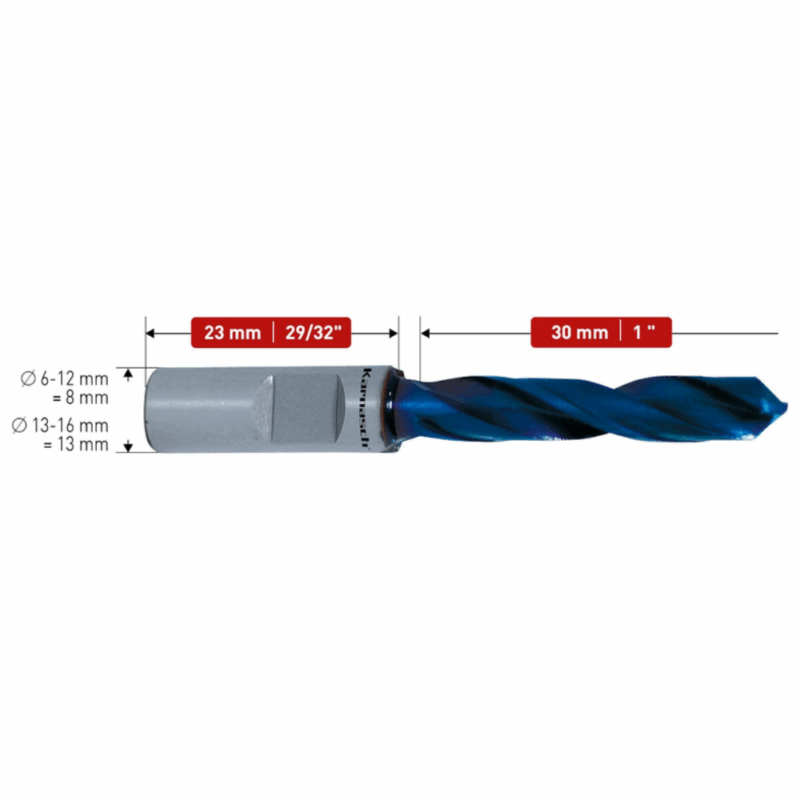 Spiralni sveder KARNASCH ASP + DURABLUE, PRO-LINE & RAIL-LINE – Weldon/Fein Quick-In vpetje – globina reza: 30/40mm - slika 3