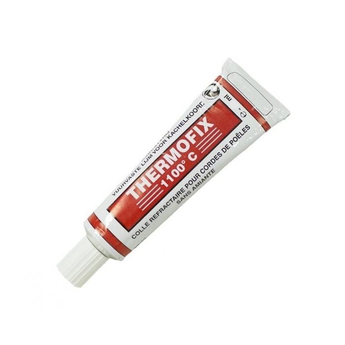 Thermofix - lepilni silikon, primeren za temperature do + 1100°C Področja uporabe: Tesnila za vrata peči, kamine in kaminske peči Količina: 70ml