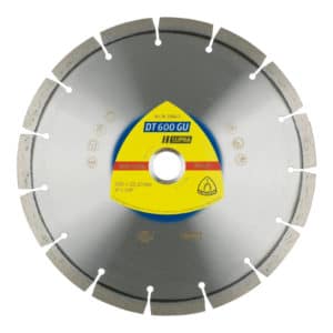 Diamantna rezalna plošča Klingspor DT 600 GU Supra, primerna za rezanje vseh vrst betonov in peščenca. Omogoča hitre in čiste reze.