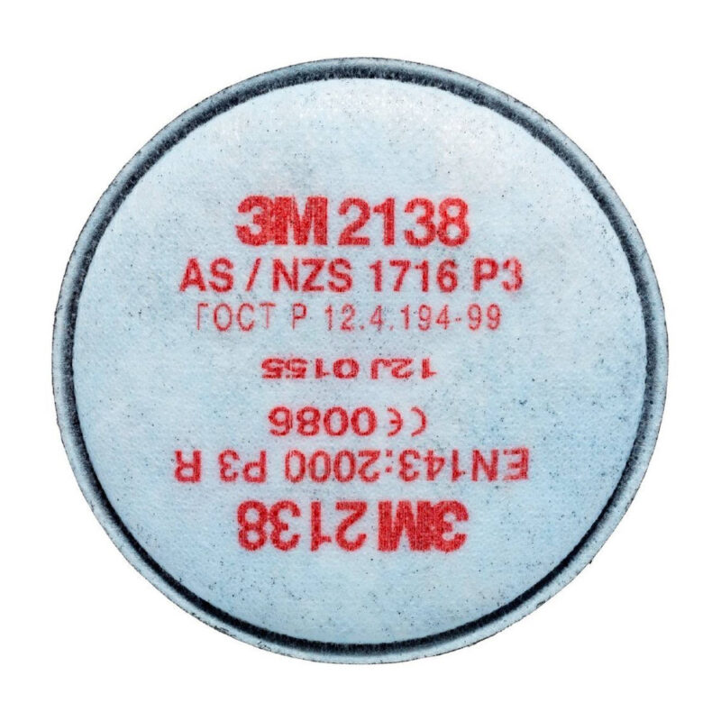 Filter 3M 2138 P3 R - z aktivnim ogljem - proti organskim hlapom in ozonu - slika 2