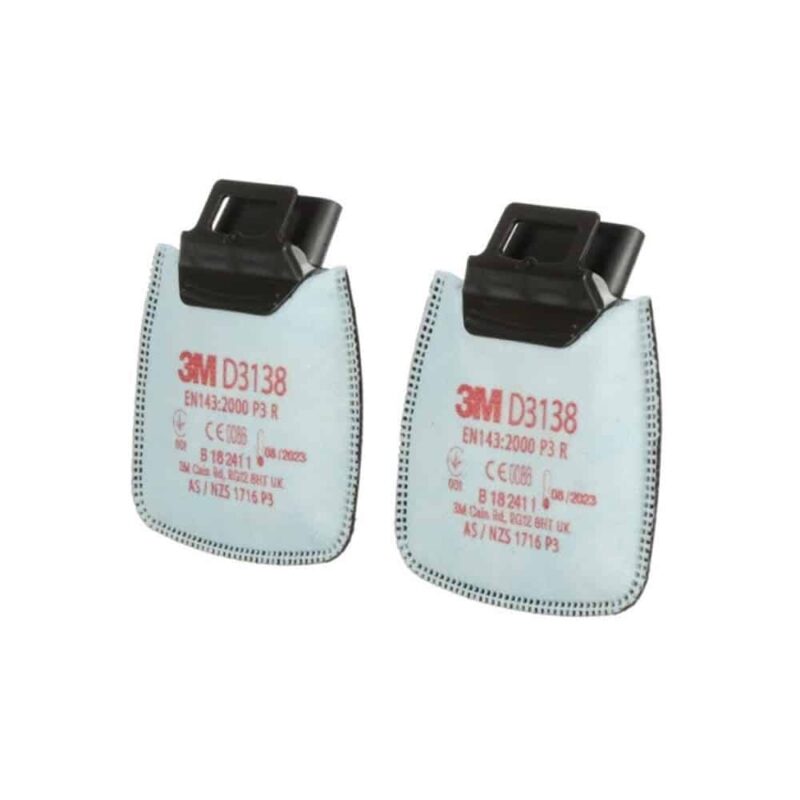 Filter 3M Secure Click D3138 P3 R – z aktivnim ogljem – proti delcem, organskim plinom ter ozonu - idealen za varjenje - slika 2