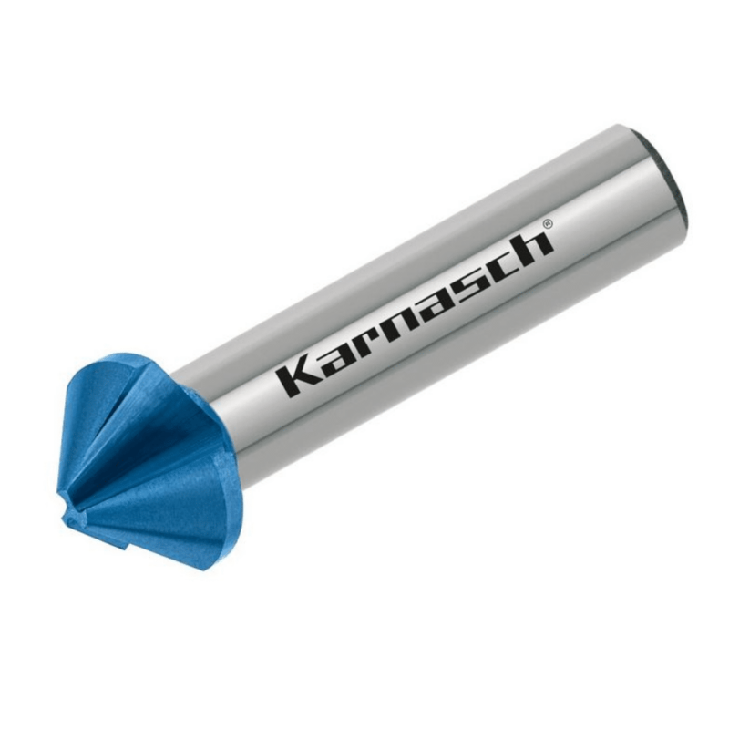 Grezilo Karnasch HSS-XE + BLUE-TEC – DIN 335, Oblika C 100°, 3-ploskovno vpetje – Asimetrična rezila - slika 2