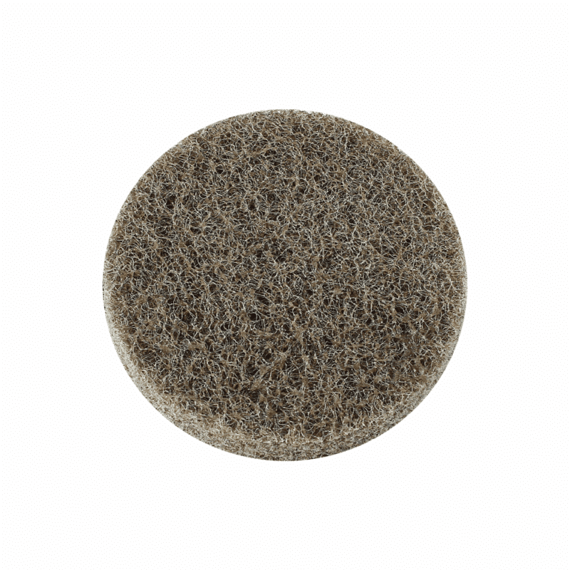 Hitromenjalni disk PINLOC DecoFinish - 60mm - iz kompaktnega flisa. Odprta porozna struktura flisa omogoča hitro doseganje zelo fine, dekorativne površine na vseh kovinah, trdih plastikah in lesu. S prilagajanjem pritisne moči, omogoča obdelavo finih varov ter odstranjuje sledi varjenja in globoke praske.