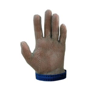 Kovinske rokavice za nudijo 100% zaščito pred urezninami in vbodi. Izdelane so iz fleksibilnega nerjavečega pletiva in se dobro prilegajo roki. Ne povzročajo alergijskih reakcij, saj pletivo ne vsebuje niklja. Čiščenje je hitro in enostavno, rokavice  pa so primerne za živilsko industrijo.