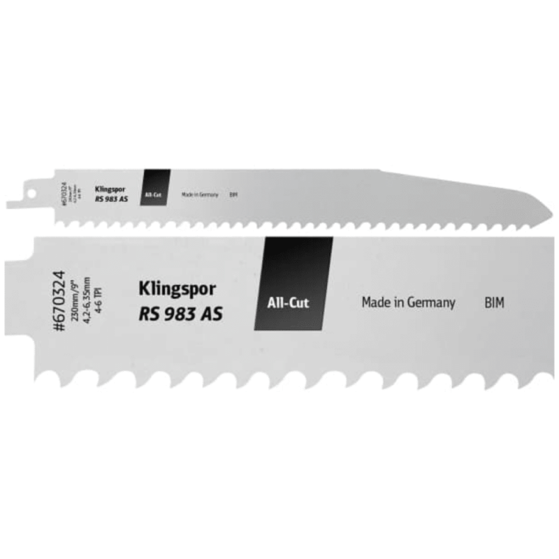 List sabljaste žage Klingspor RS 983 AS Special – Bi-Metal (5 kosov) - slika 2