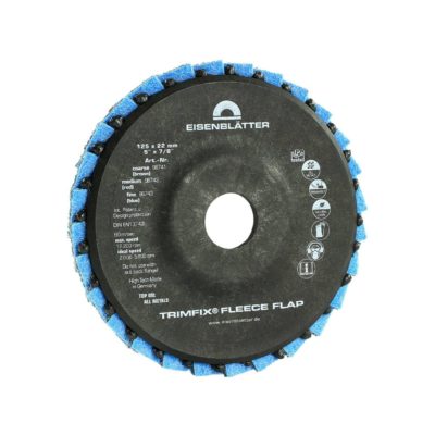 Polirni disk TRIMFIX® FLEECE FLAP, izdelan iz visoko elastičnega flisa, primeren za predpoliranje in čiščenje.