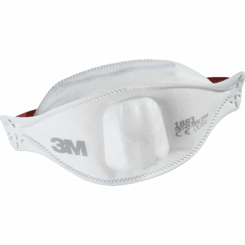 Respirator 3M 1883+ FFP3 - z izdihovalnim ventilom - zaščita pred aerosoli - slika 2
