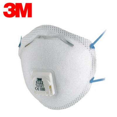 Respirator 3M 8322 FFP2 - z izdihovalnim ventilom - zaščita pred trdnimi delci v vlažnem okolju