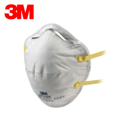 Respirator 3M 8710E FFP1, za zaščito pred tekočimi in trdnimi delci delci.