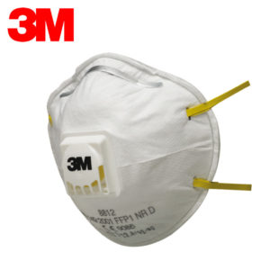 Respirator 3M 8812 FFP1 NR D - z izdihovalnim ventilom, za zaščito pred prahom in hlapi.