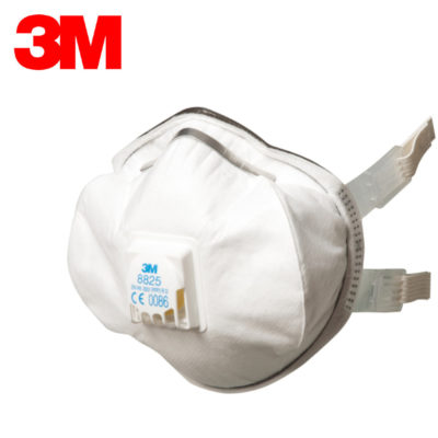 Respirator 3M 8825 FFP2 - z izdihovalnim ventilom - z izdihovalnim ventilom - zaščita pred trdimi in tekočimi delci, hlapi in finimi pravovi (dolomitni prah)