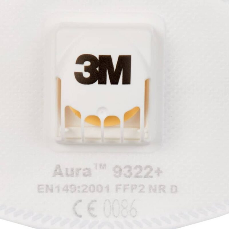 Respirator 3M 9322+ Aura Komfort FFP2 - z izdihovalnim ventilom - slika 4