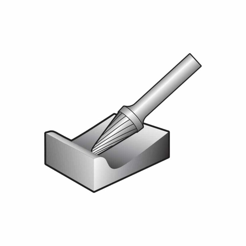 Roto rezkar GARRYSON – Oblika L (DIN 8032: KEL) – NON-Fe CUT – enojni nasek - slika 3