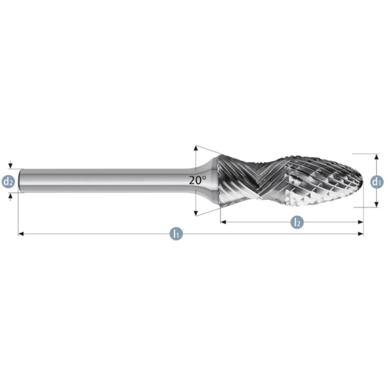 Roto rezkar Garryson RADIUS LINE – ovalna glava – Ø 12,7mm - slika 2