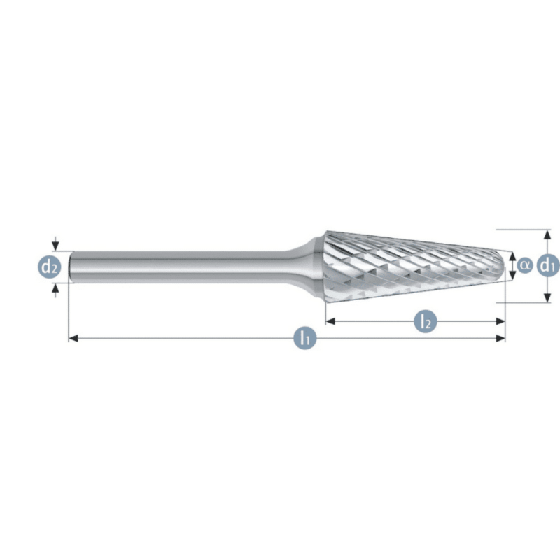 Roto rezkar Garryson STEEL CUT – Oblika KEL – grob, dvojni nasek - slika 2