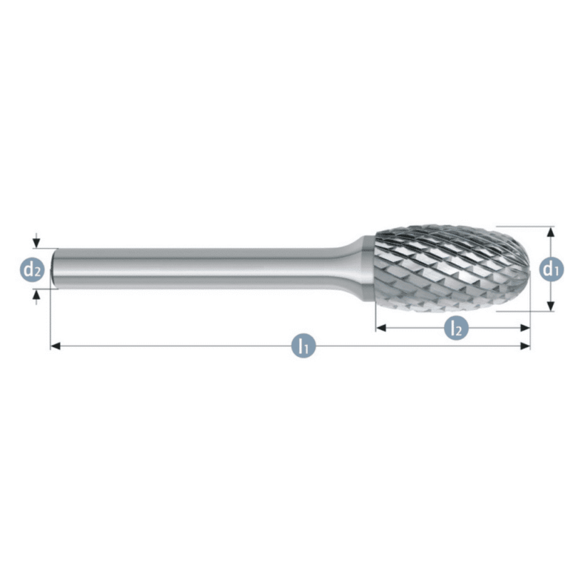 Roto rezkar Garryson STEEL CUT – Oblika TRE – grob, dvojni nasek - slika 2