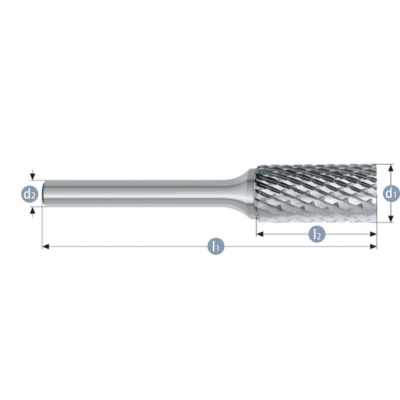 Roto rezkar Garryson STEEL CUT – Oblika ZYB – grob, dvojni nasek - Image 2