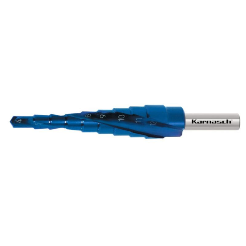 Stopničasti sveder KARNASCH HSS-XE + BLUE-DUR (4 - 12mm) - slika 2