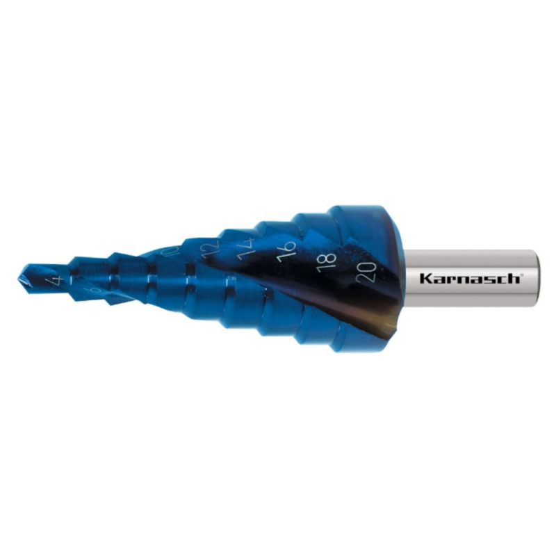 Stopničasti sveder KARNASCH HSS-XE + BLUE-DUR (4 - 20mm) - slika 2