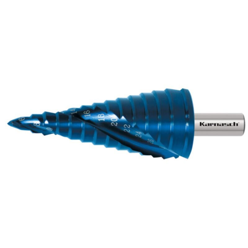 Stopničasti sveder KARNASCH HSS-XE + BLUE-DUR (6 – 30mm) - slika 2
