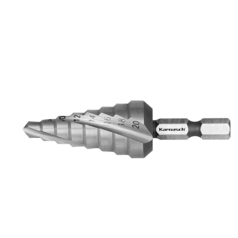 Stopničasti sveder KARNASCH HSS-XE – šestkotno vpetje (6 – 20mm) - slika 2