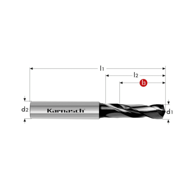 Sveder VHM, H7 - KARNASCH, DIN 6537 - 2 fazi <52 HRC