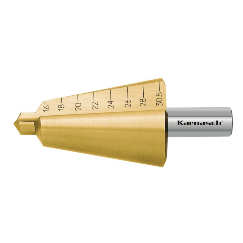 Sveder za luščenje KARNASCH HSS-XE TIN-GOLD – 2 rezili (16 – 30,5mm) - slika 2