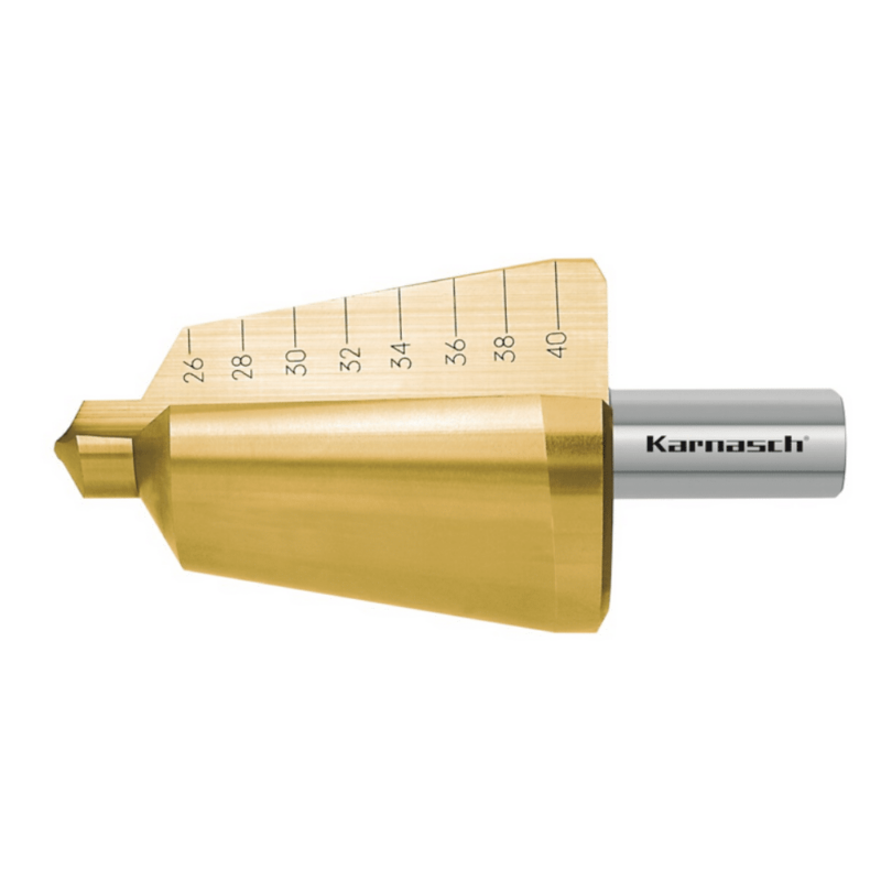 Sveder za luščenje KARNASCH HSS-XE TIN-GOLD – 2 rezili (26 – 40mm) - slika 2