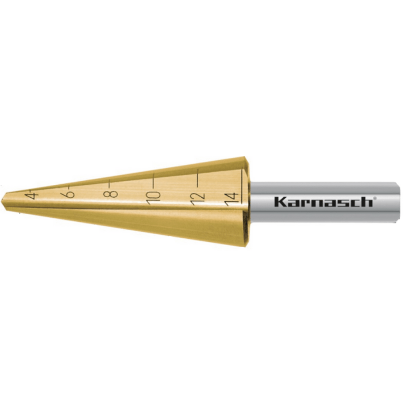 Sveder za luščenje KARNASCH HSS-XE TIN-GOLD – 2 rezili (3 – 14mm) - slika 2