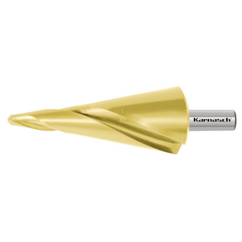 Sveder za luščenje KARNASCH HSS-XE TIN-GOLD – 2 rezili (5 – 31mm) - slika 2